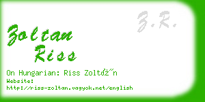 zoltan riss business card